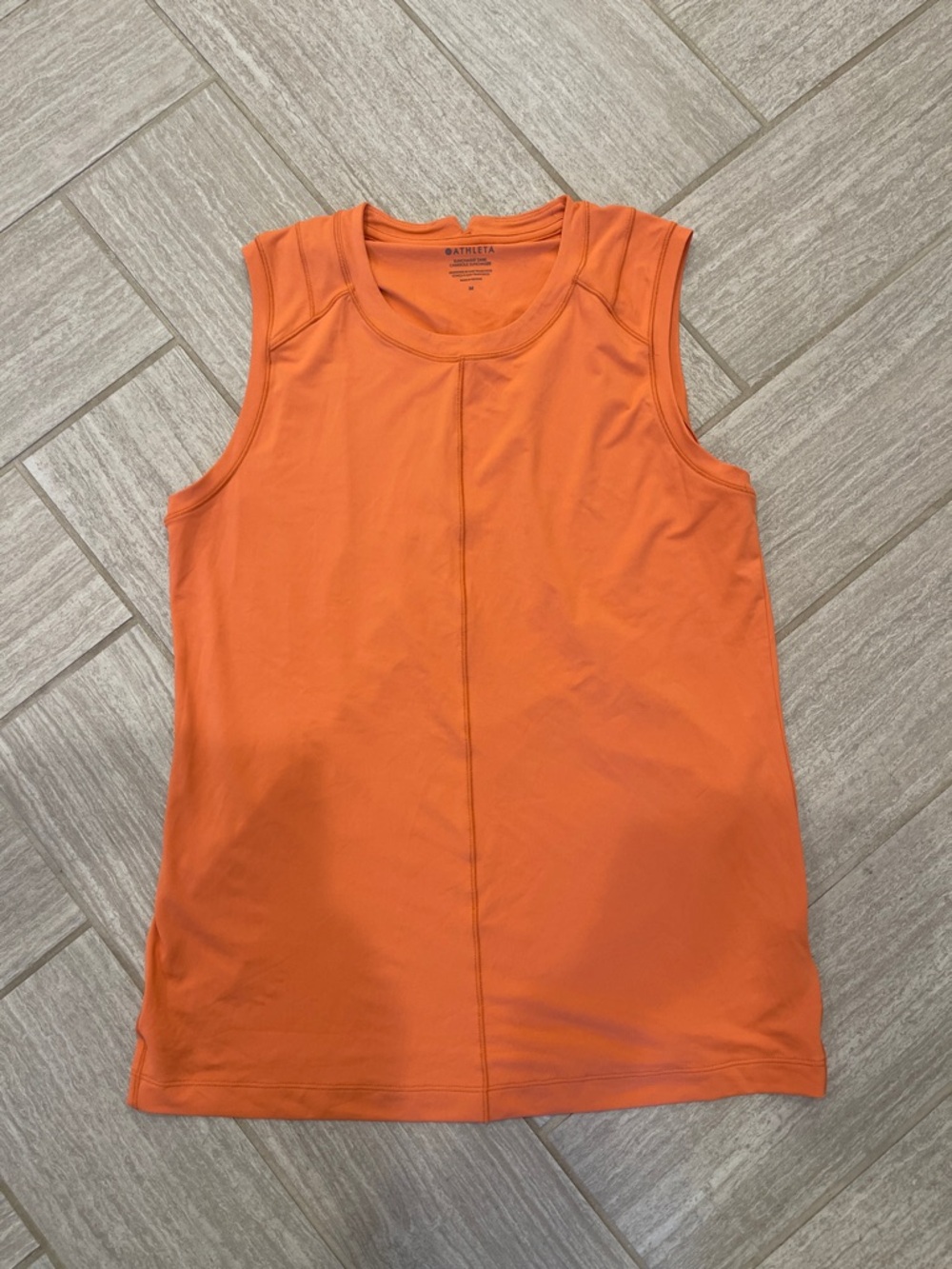 Athleta Orange Sleeveless Performance Tank Top